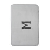 Zilveren kleur zwart monogram badmat (Voorkant Verticaal)