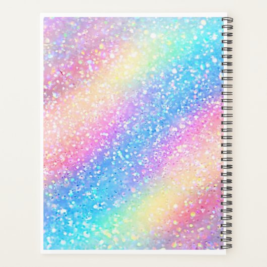 Zilveren kleuren glitter gouden planner 2024 (Achterkant)