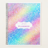 Zilveren kleuren glitter gouden planner 2024 (Voorkant)