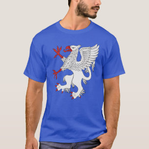 Zilveren klimmende griffioen t-shirt