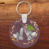 Zilveren klokken en gouden krans: sleutelhanger (Voorkant)