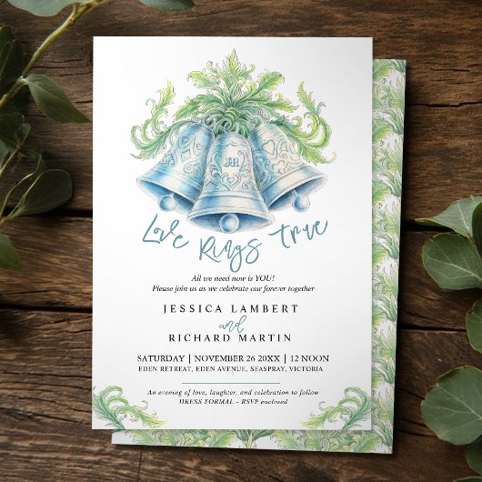 Zilveren klokken Monogram gebladerte waterverf Huw Kaart