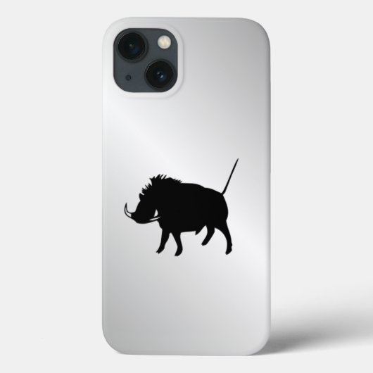 Zilveren Knobbelzwijn Case-Mate iPhone Case (Achterkant)