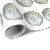 Zilveren Kogels op wit omslagpapier Cadeaupapier (Rol Hoek)