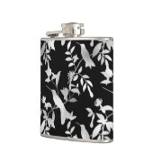 Zilveren kolibriepatroon heupfles (Links)