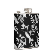 Zilveren kolibriepatroon heupfles (Rechts)