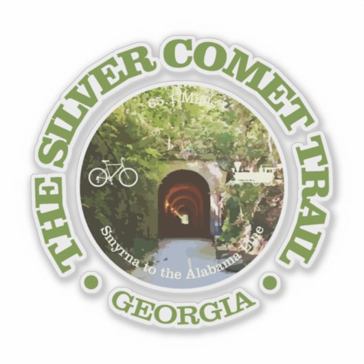 Zilveren komeetpad (fietsen c) sticker (Voorkant)