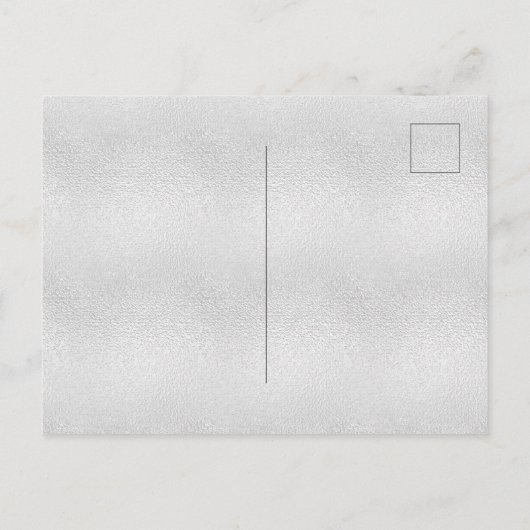 Zilveren koningsblauw verjaardag uitnodiging briefkaart (Achterkant)