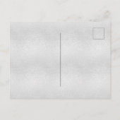 Zilveren koningsblauwe verjaardag uitnodiging briefkaart (Achterkant)