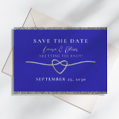 Zilveren Koninklijke Blauwe Bruiloft Save The Date