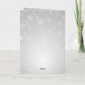 zilveren koninklijke blauwe sneeuwvlokken bruiloft bedankkaart (Achterkant)
