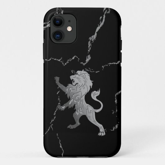 Zilveren Koninklijke Leeuw Case-Mate iPhone Case (Achterkant)