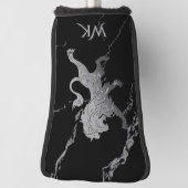 Zilveren Koninklijke Leeuw Monogram Golfheadcover (Draai 90)