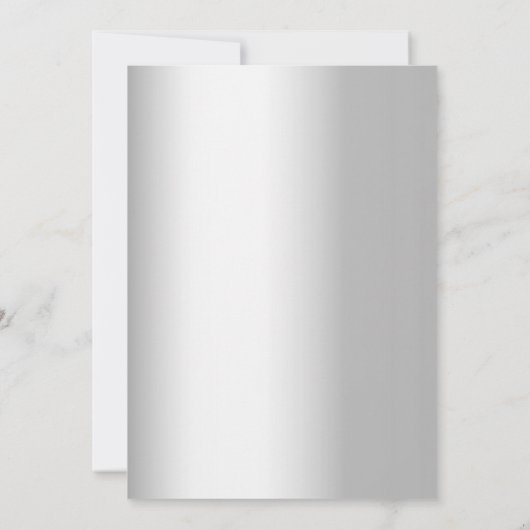 Zilveren krans monogram bruiloft kaart (Achterkant)