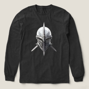Zilveren krijgershelm – Modern minimalistische pan Tri-Blend Shirt