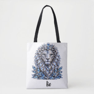Zilveren Kristal Leeuw Luxe Collectie Tote Bag