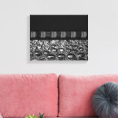 Zilveren krokodil textuur canvas afdruk (Insitu (Woonkamer))