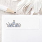 zilveren kroon van hardiamanten heldere mode etiket (Insitu)