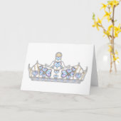 zilveren kroon van hardiamanten heldere mode kaart (Gele Bloem)