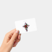 Zilveren Kruis met een Rode Roos Badge (Handheld)
