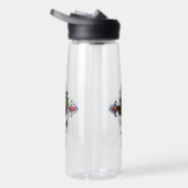 Zilveren Kruis met een Rode Roos Waterfles (Rechts)