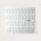 Zilveren kruis step & repeat achtergrond voor Heil Wandkleed (Voorkant (horizontaal))