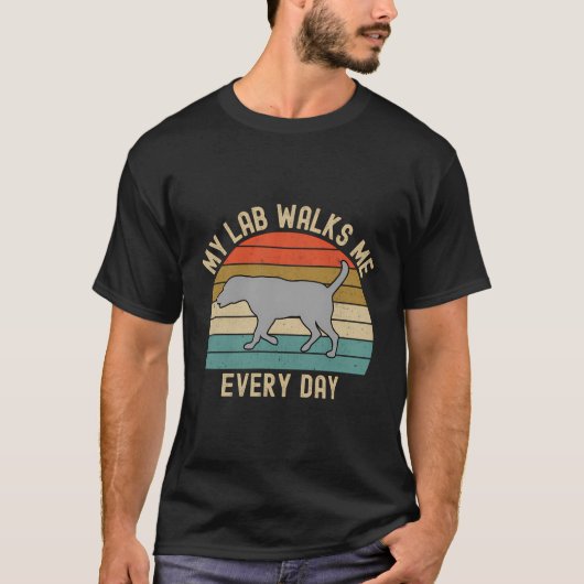 Zilveren lab mam vader mijn labrador retriever loo t-shirt (Voorkant)