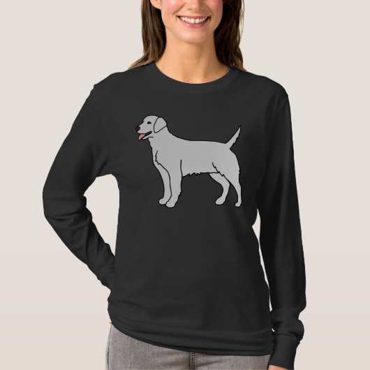 Zilveren labrador hond t-shirt (Voorkant)