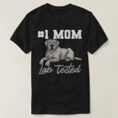 Zilveren Labrador Retriever Moeder Zilver Lab Gete T-shirt (Design voorkant)