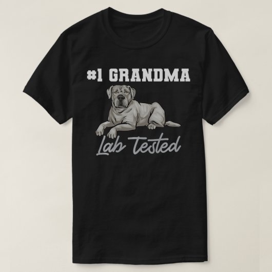 Zilveren Labrador Retriever Oma Zilveren Lab Teste T-shirt (Design voorkant)