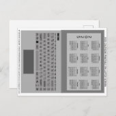 Zilveren Laptop Keyboard 2025 Kalender op het sche Briefkaart (Voorkant / Achterkant)