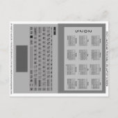 Zilveren Laptop Keyboard 2025 Kalender op het sche Briefkaart (Voorkant)