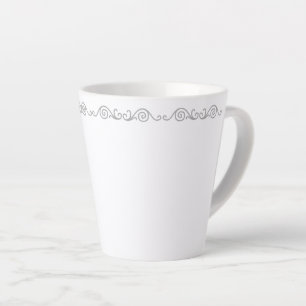 Zilveren Latte Mug met Krulwerk Mok