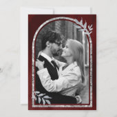 Zilveren lauwerkrans verlaat Bourgondische rode br Kaart (Achterkant)