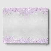 Zilveren lavendel namen bruiloft gastenboek (Achterkant)