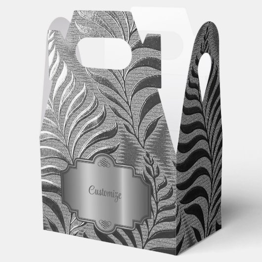 Zilveren Leaf Motief Gable Bedankdoosjes (Geopend)