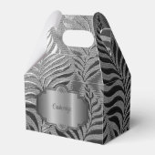 Zilveren Leaf Motief Gable Bedankdoosjes (Voorkant Zijde)