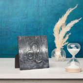 Zilveren Leeuw Sterrenbeeld in Grunge Vervallen St Fotoplaat (Insitu)