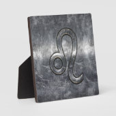 Zilveren Leeuw Sterrenbeeld in Grunge Vervallen St Fotoplaat (Voorkant)