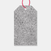 Zilveren Leopard Grijs Meow Kitty Kat Cadeaulabel (Achterkant)