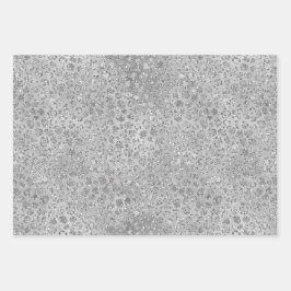 Zilveren Leopard Grijs Meow Kitty Kat Inpakpapier Vel