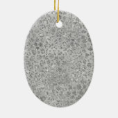 Zilveren Leopard Grijs Meow Kitty Kat Keramisch Ornament (Achterkant)