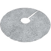 Zilveren Leopard Grijs Meow Kitty Kat Kerstboom Rok (Gekanteld)