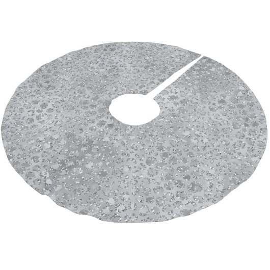 Zilveren Leopard Grijs Meow Kitty Kat Kerstboom Rok (Gekanteld)