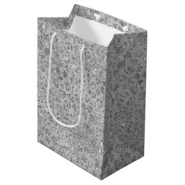 Zilveren Leopard Grijs Meow Kitty Kat Medium Cadeauzakje