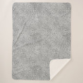 Zilveren Leopard Grijs Meow Kitty Kat Sherpa Deken (Voorkant)