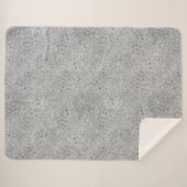 Zilveren Leopard Grijs Meow Kitty Kat Sherpa Deken (Voorkant (horizontaal))