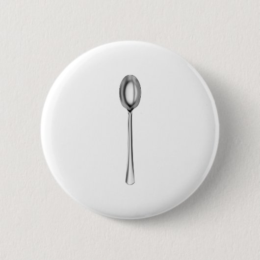 Zilveren lepel ronde button 5,7 cm (Voorkant)