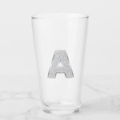 Zilveren letter A Glas (Voorkant)