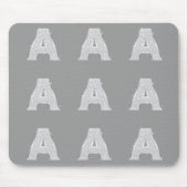 Zilveren letter A Muismat (Voorkant)